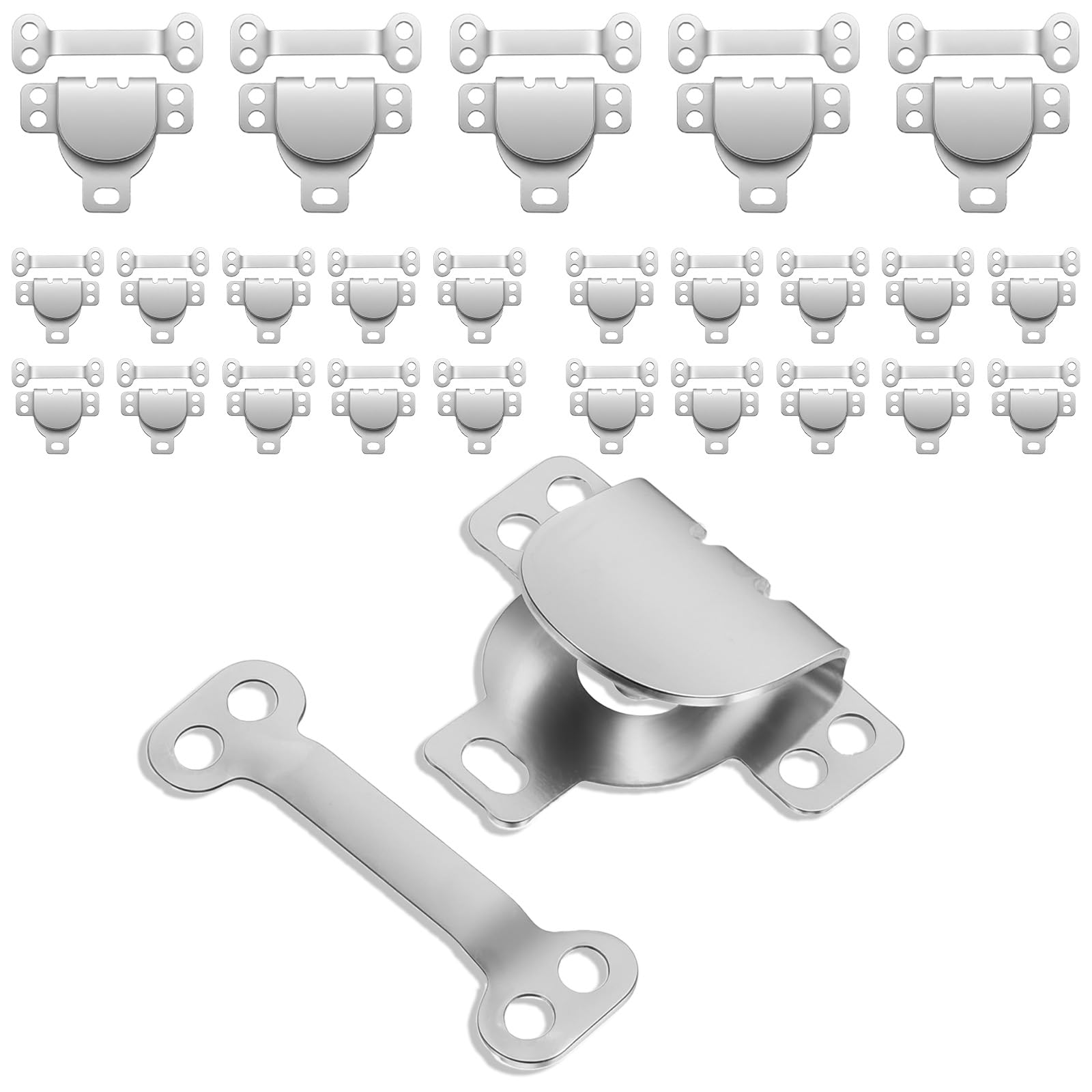 Thinp 25 Paar Hosenhaken Zum Annähen, Nähhaken und Ösen Verschluss Set Metall Nähhaken Haken Ösenverschlüsse zum Nähen für Hosenbund, BHS, Jeans und andere Nähprojekte