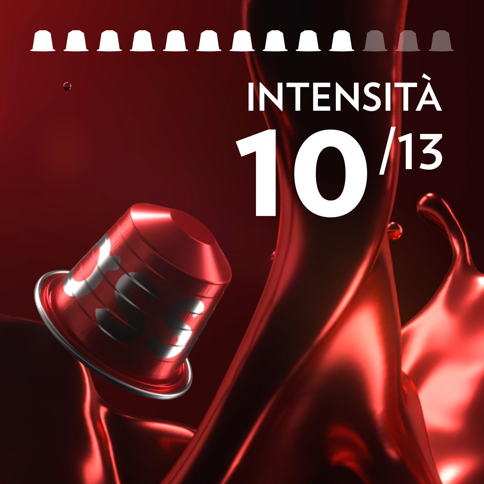 Lavazza, Qualità Rossa, 100 Capsule di Caffè in Alluminio Compatibili con Macchine Nespresso Original, con Note di Cioccolato e Frutta Secca, Arabica e Robusta, Intensità 10/13, Tostatura Media
