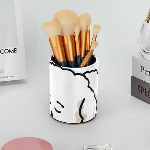 Miniatura 6 de Lindo portalápices de dibujos animados de caniche para cachorros, taza para lápices para escritorio, soporte para brochas de maquillaje para niños,
