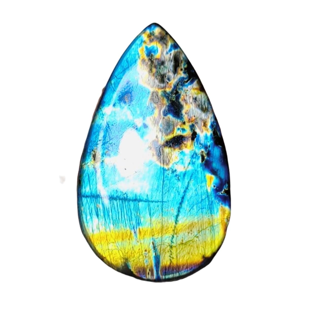 Cabochon labradorite arc-en-ciel de qualité supérieure pour haute joaillerie