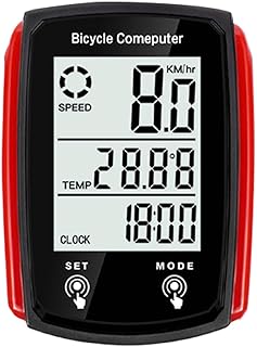 YANFU Bicycle Wired Odometer, 83g Wireless Odometer Bicycle, Portable Bike Computer Multi Functional Display, Touch Screen Cycling Speed Display Backlight Function, Bicycle Wired Odometer for Trave