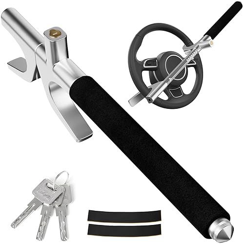 MONOJOY Steering Wheel Lock with Safety Hammer