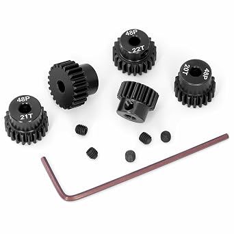 OGRC 48DP 19T 20T 21T 22T 23T Pinion Gear 3.175mm (1/8-Inch) Shaft Pinion Gear for 1/10 RC Brushless Brush Motor Gear