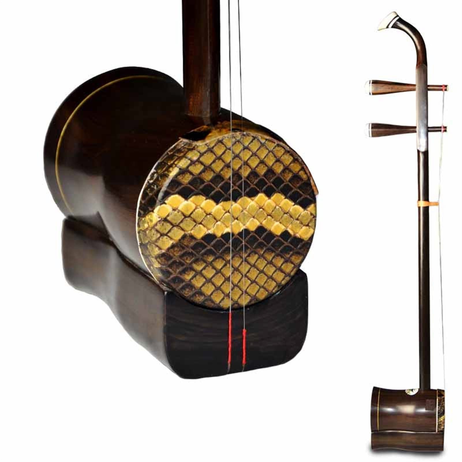 FLFL Ancien Erhu Aigu À Cylindre en Acajou Débutants Erhu