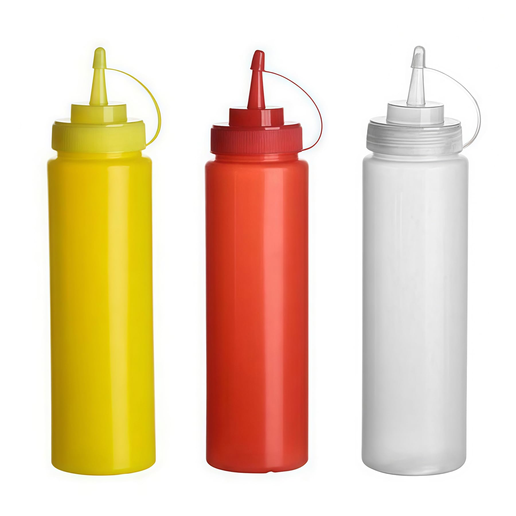 Botes de plástico para salsas de 360 ml que evitan derrames