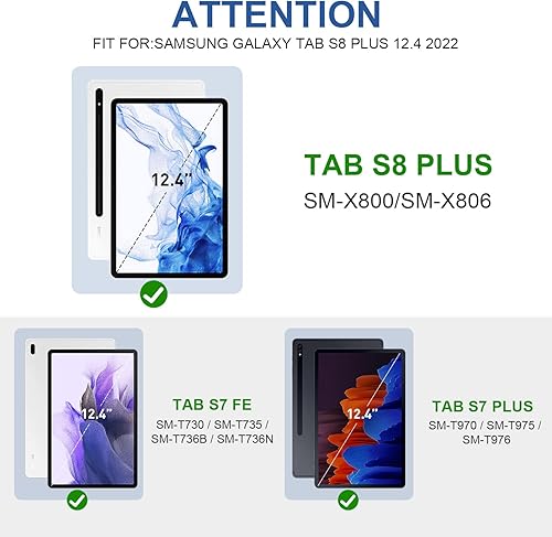 Vista 57 de Funda para Galaxy Tab S10 Ultra/S9 Ultra/S8 Ultra 14.6 INCH: Funda protectora de TPU para Samsung Tablet S9 Ultra/S8 Ultra 14.6" con soporte - Asa