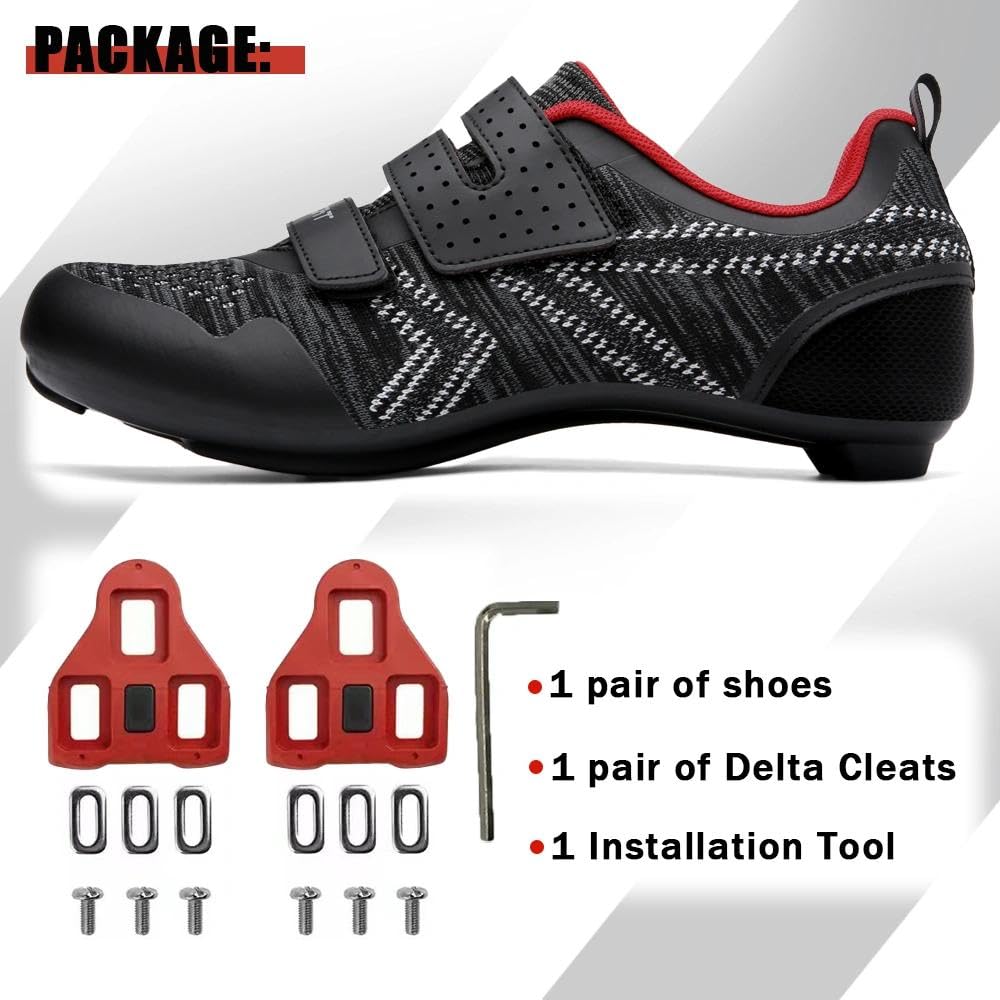 ULTIANT Radsportschuhe für Damen und Herren, kompatibel mit Peloton-Indoor-Radsportschuhen, Rennradschuhe mit Look SPD SL Delta-Cleats