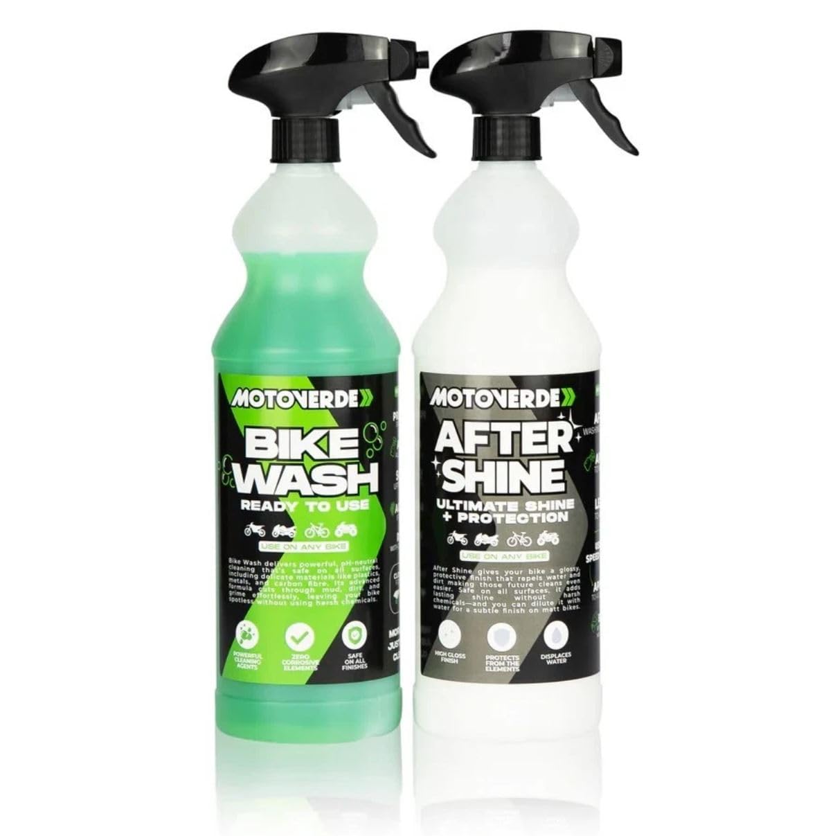 Motoverde 1L Bike Wash / 1L Aftershine Combo Motocross MX Cleaner Bike Motorcycle
