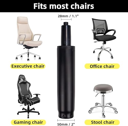 Miniatura 6 de PROFECTUS Silla de oficina de repuesto de cilindro de elevación de gas con herramientas de extracción, cilindro de elevación de gas resistente de