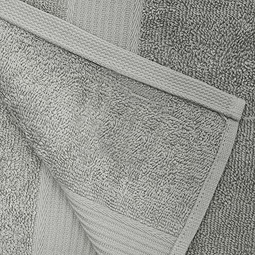 Trident Fresh Bath Towel, 2 Piece Bathroom Towel, 100% Cotton, Highly Absorbent, Super Soft (Grey) #TOP1
