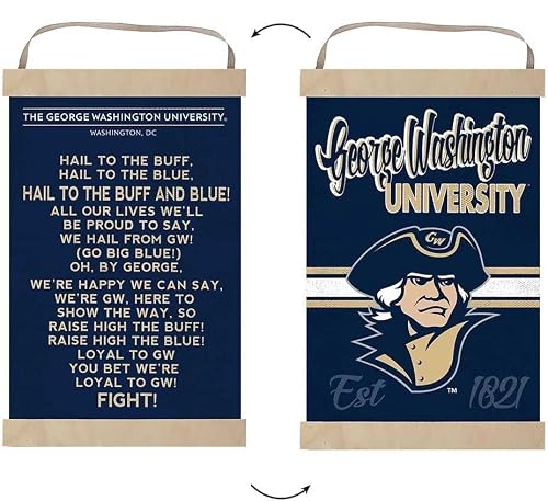 KH Sports Fan Reversible Banner Sign Fight Song George Washington Univ Colonials