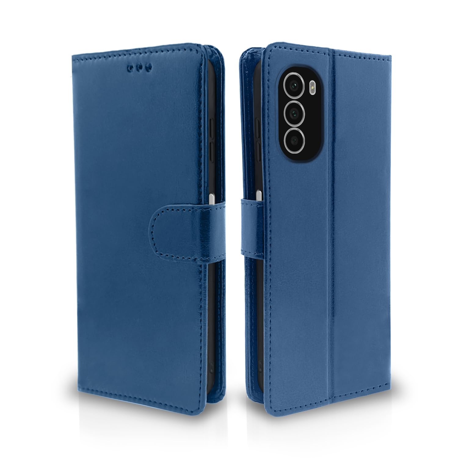 Pikkme Moto G52 / G82 5G Flip Cover Leather Finish | Inside TPU with Card Pockets | Wallet Stand and Shock Proof | Complete Protection Flip Case (Blue) (B0CBBLM4G5) Amazon Price History, Amazon Price Tracker