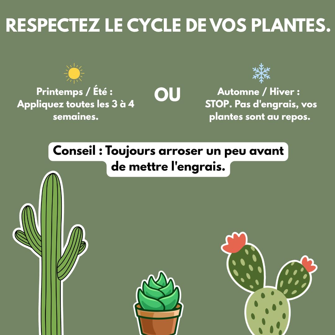 Engrais Liquide Cactus et Succulentes - 500ml - Made In France - 100% bio