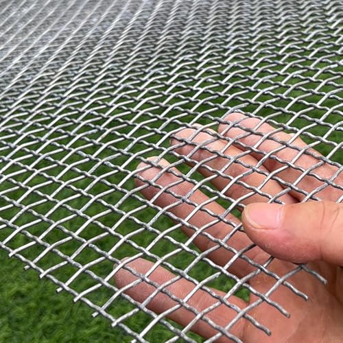 FengYoo 16 Gauge Strong Galvanized Woven Mesh 40"X24" 1/3" Mesh(About 0.32")|Delivered Flat|Poultry Cage Netting -Anti-Rodent Steel Mesh Crimped Mesh Snake Fence Chicken Wire Fenci...