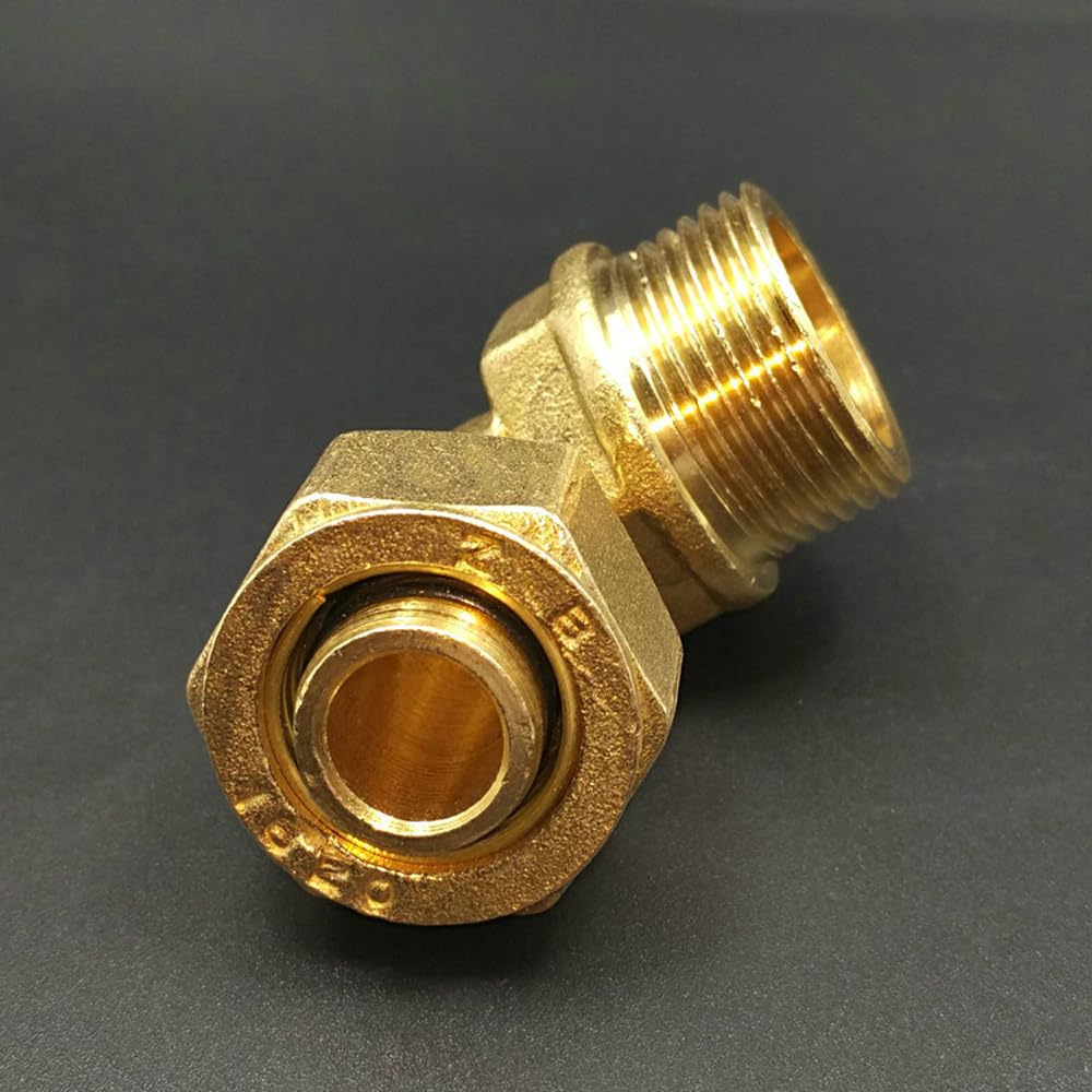1620 2025 2632 PEX-AL-PEX 1/2" 3/4" 1" Male Female Brass Elbow 90 Degree Pipe Fitting For Solar Floor Heating(BSP Female,2632_1")