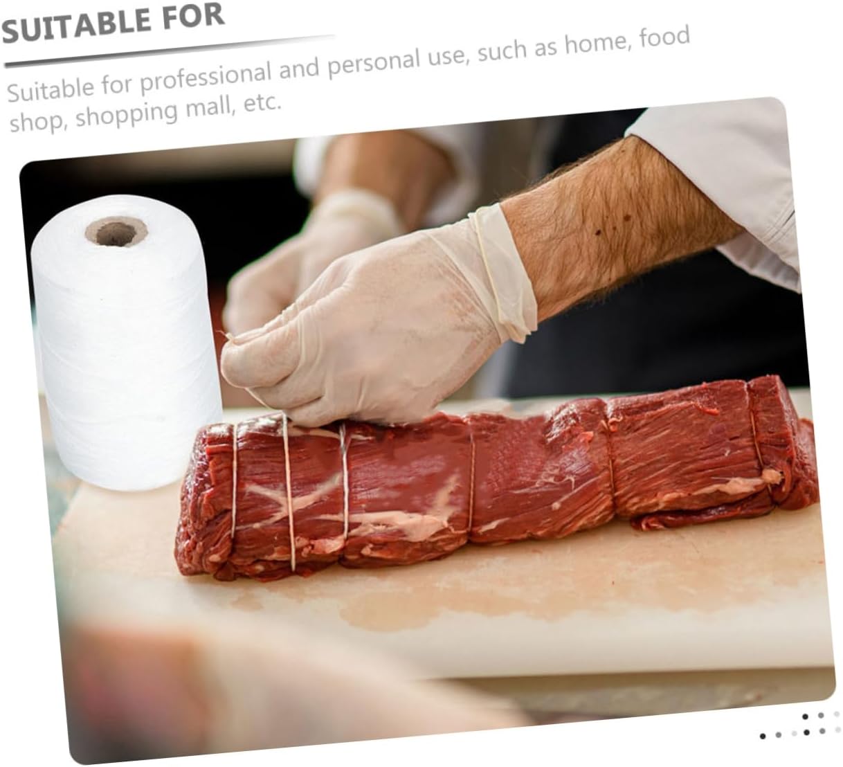 Vaguelly Cooking String for Meat Kitchen Twine Edible Cotton Thread for Sausage Tie up