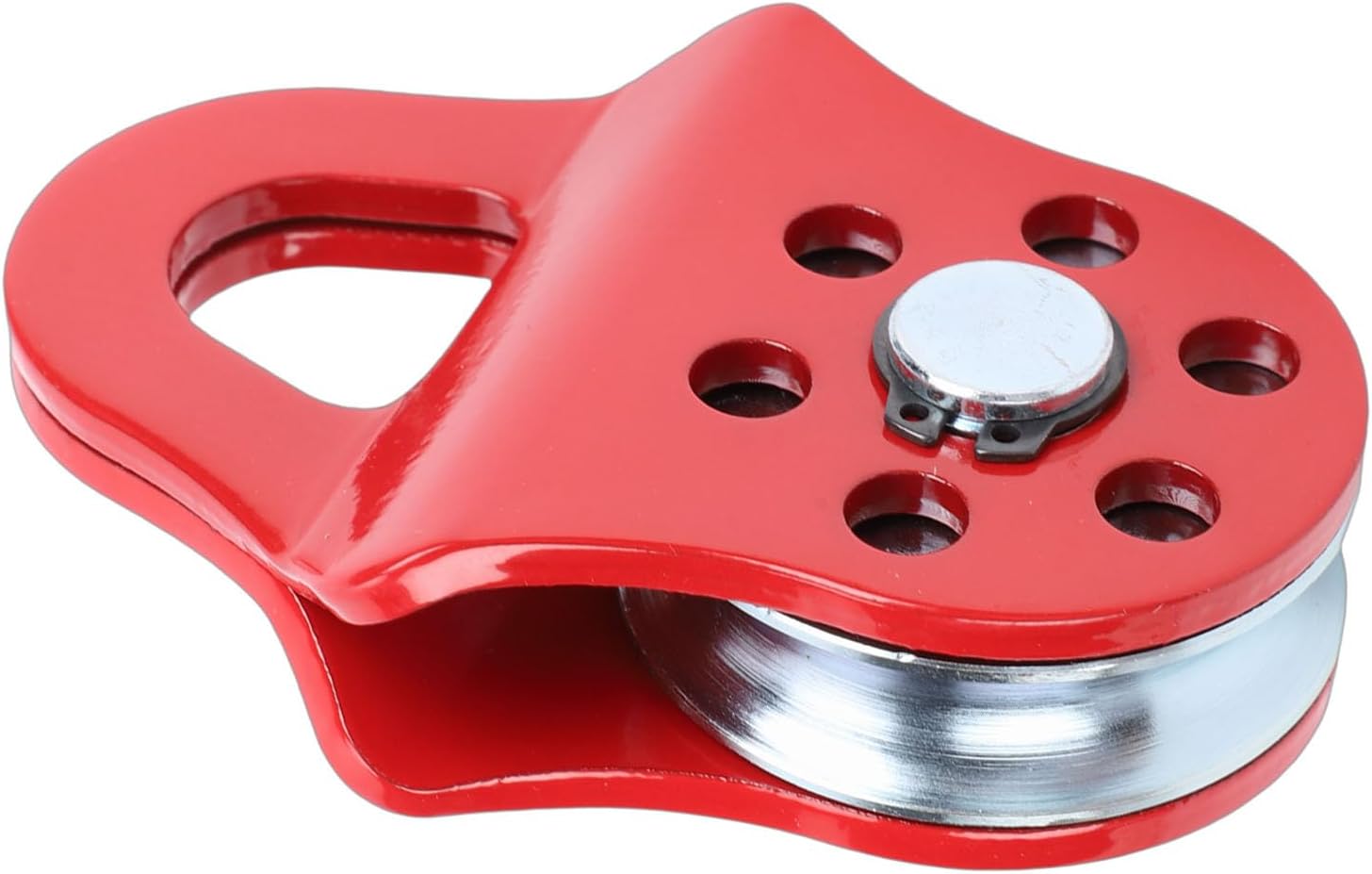 High Strength 3 Ton Winch Snatch Block, Sturdy Red Winch Pulley for Truck Tractor ATV UTV, Greasable Adjustment
