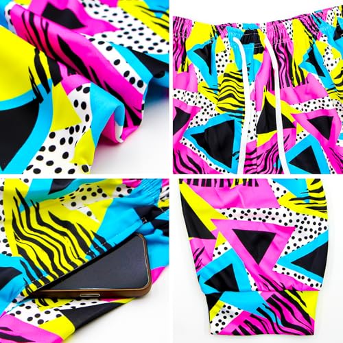 80s 90s Mens Joggers Pants Sports Funny Workout Running Printed Retro Sweatpants Casual Track Pants with Pockets3