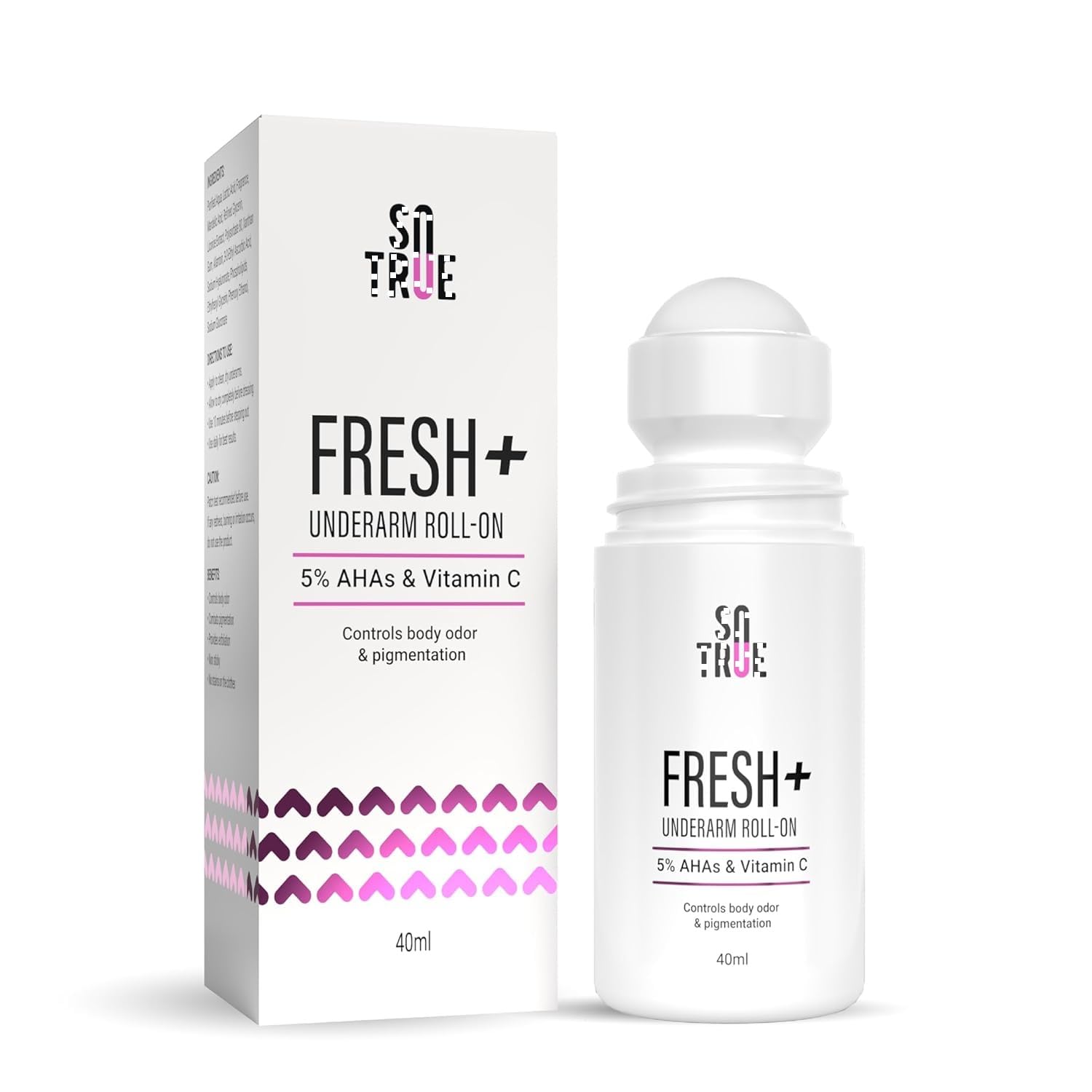 Sot.rue Fresh+ Underarm Roll-On with AHA & Vitamin C for Pigmentation Control, 40ml