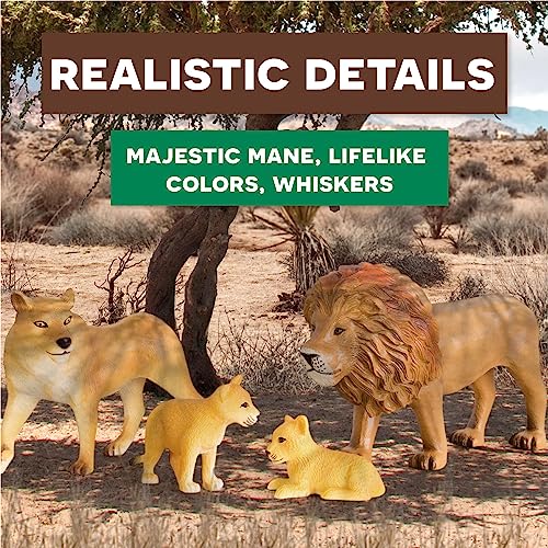 Terra by Battat – 4 Pieces Lion Family – Plastic Safari Animals for Kids – Realistic Animal Figures – Educational Toy – Inspires Imaginative Play – for Boys & Girls – 3+ Years by Terra by Battat - Image 6