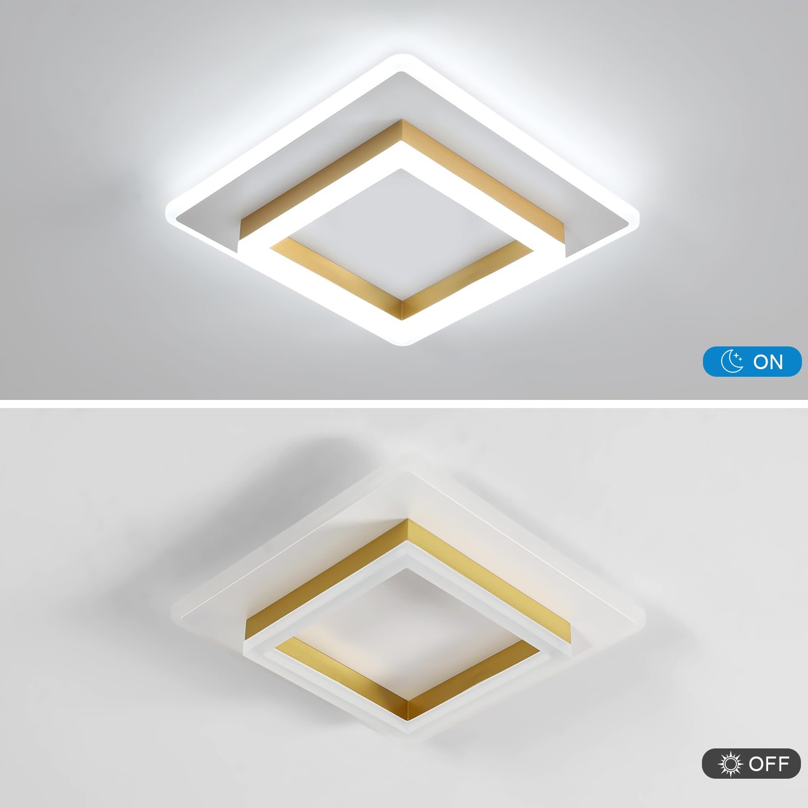 Plafoniera LED Quadrata DELIPOP 30W 3600LM, Bianco Freddo 6500K, Per Camera E Cucina, 30x30 Cm