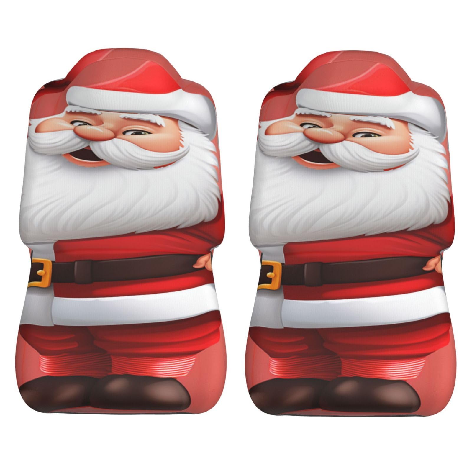 Set di 2 coprisedili anteriori per auto, lavabili, con stampa di Babbo Natale, universali, per sedili anteriori, adatti per accessori auto