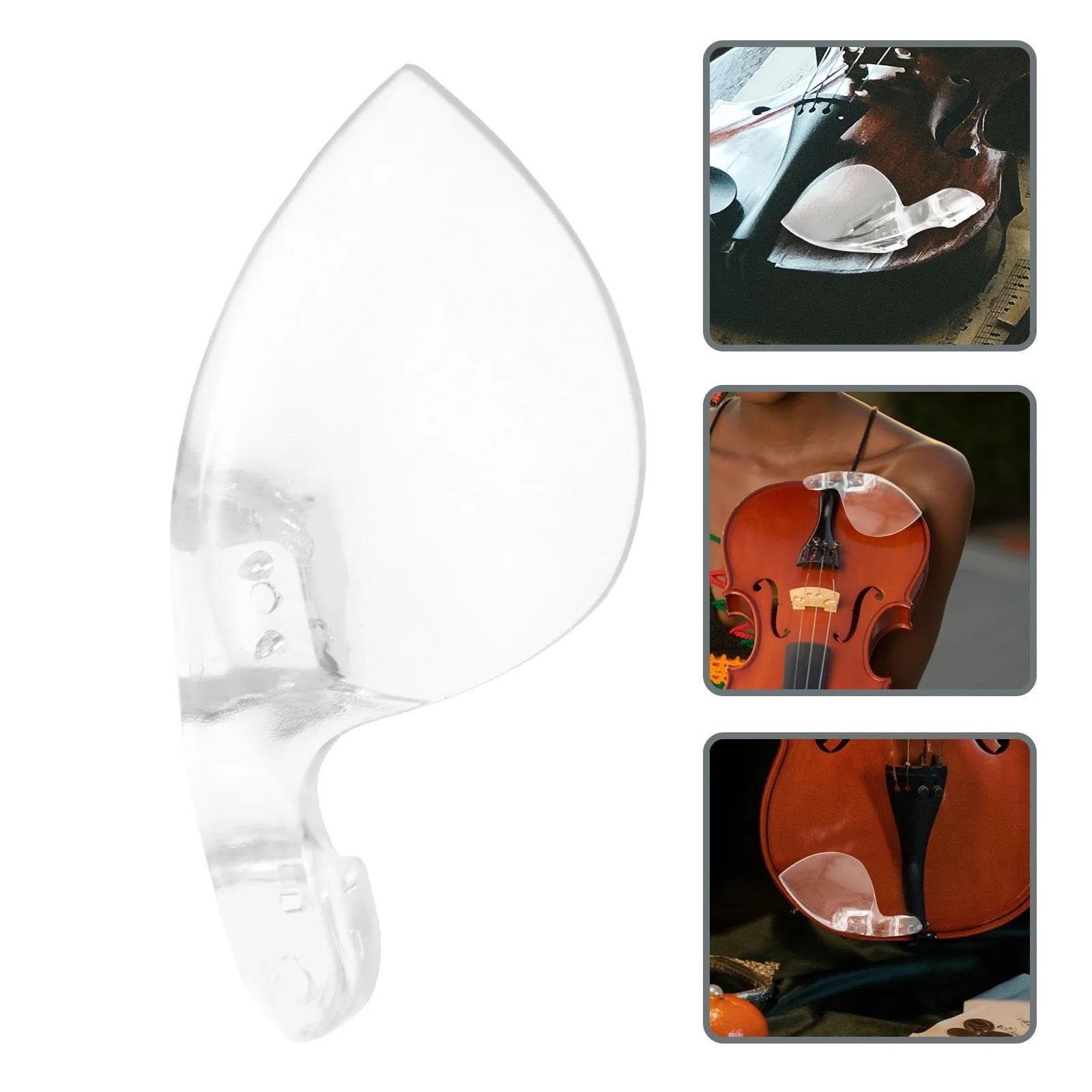Violin Accessories Kit 4/4 Violin Transparent Chin Rest Performance Accessories