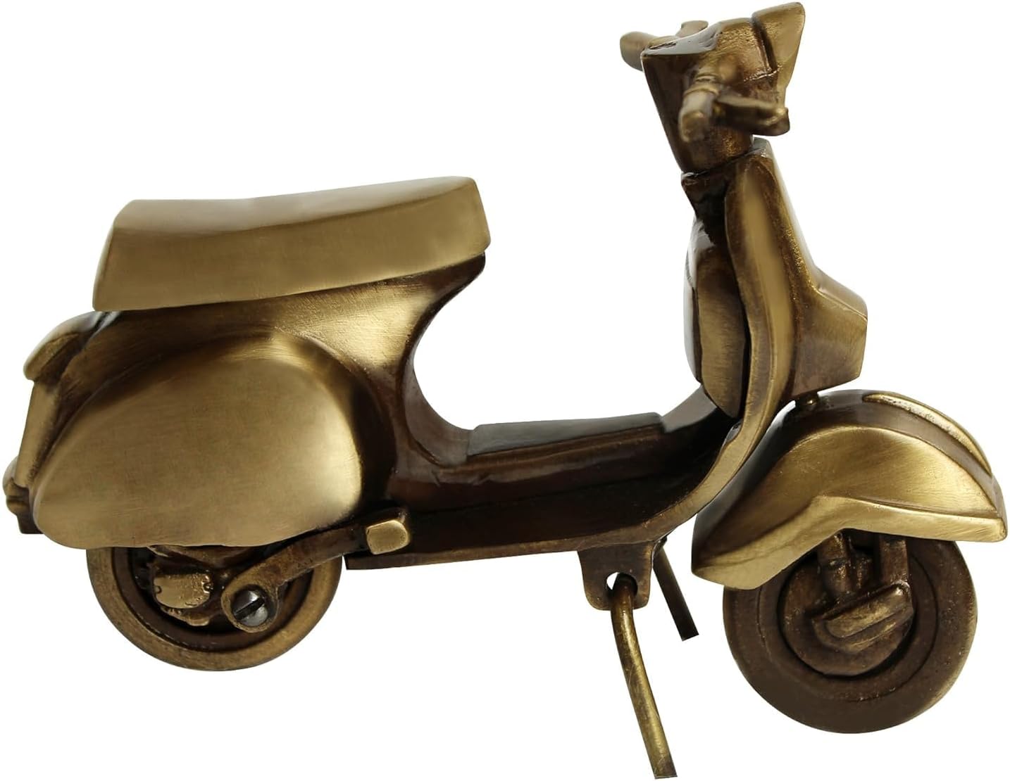 Master Flame Brass Vintage Scooter Decorative Showpiece, Antique Brown Finish, 5.5 Inch Length, Collectible Home Decor Sculpture (Scooter)