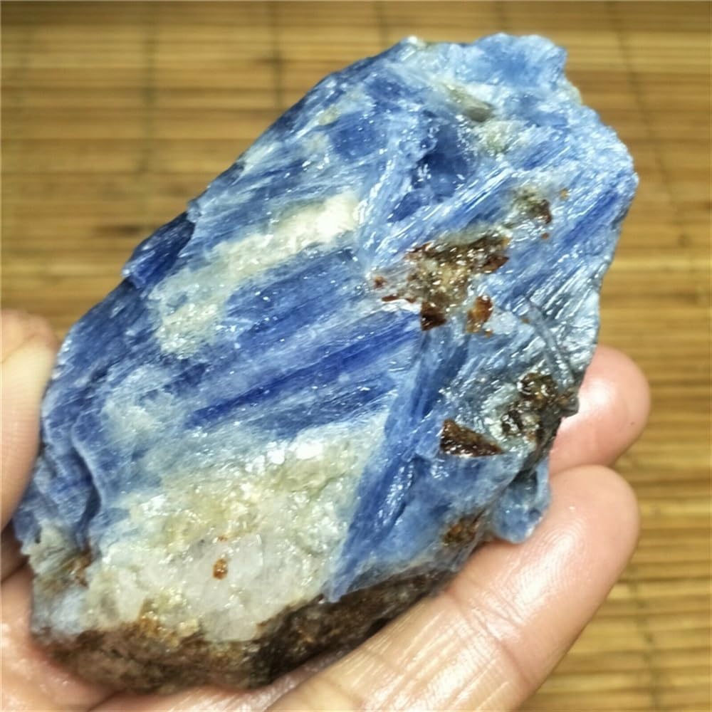 KatLin Natural Blue Crystal Rough gem Mineral Sample Ornaments