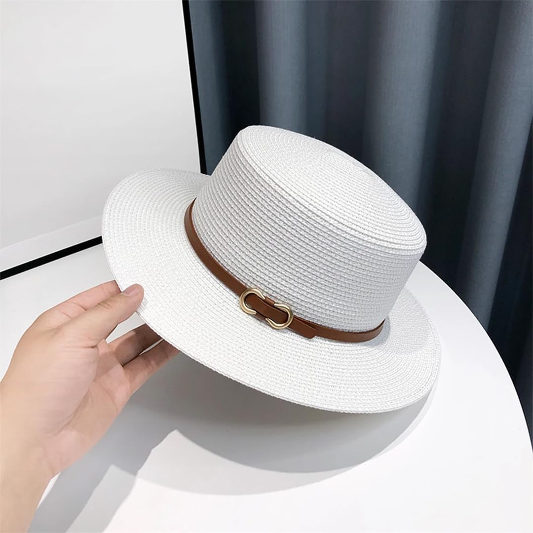 Cappello di paglia da donna, cappello da pescatore, protezione solare, cappello da pescatore, stile francese, da spiaggia, cappello di paglia