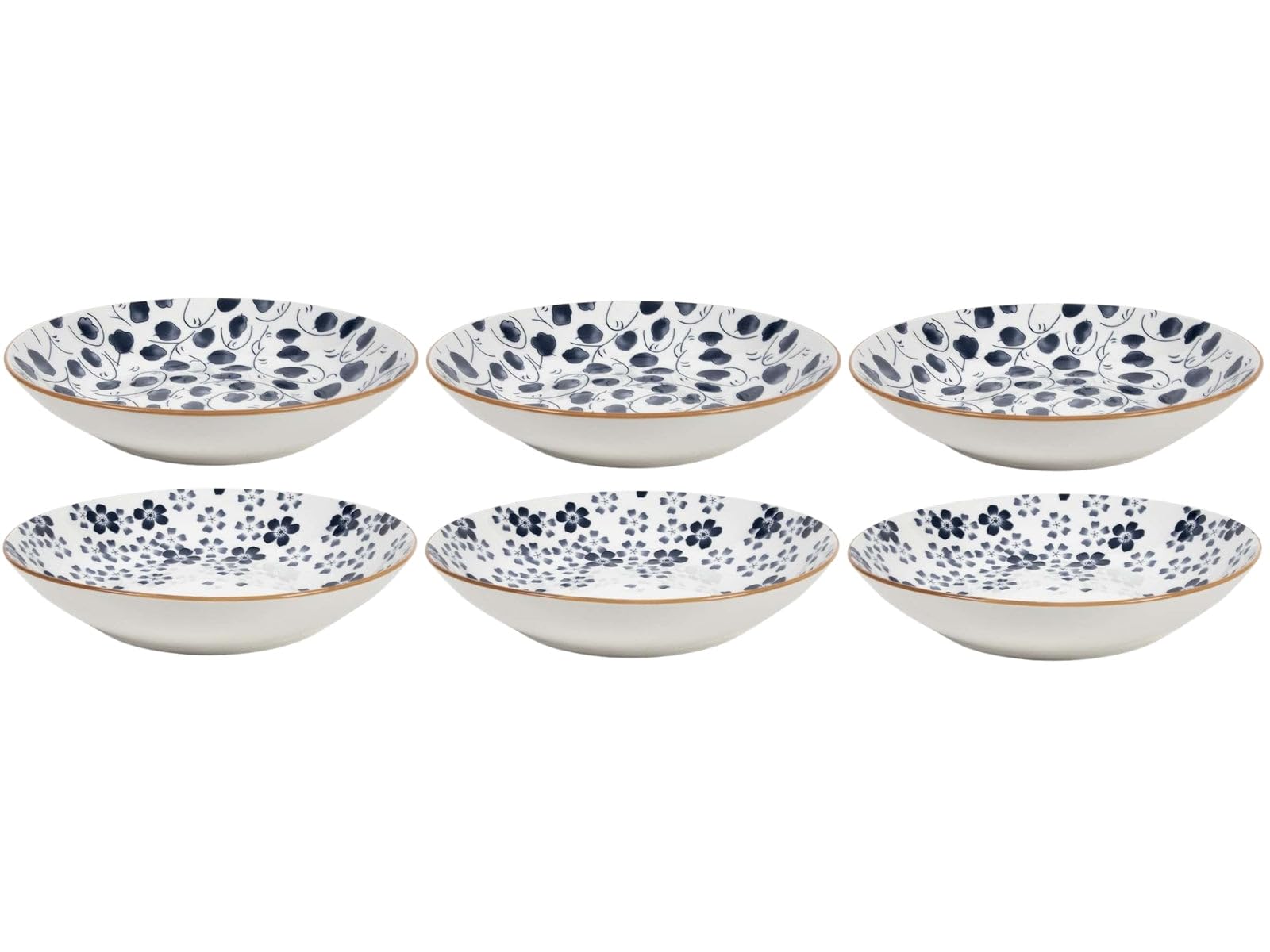 Cookinglife głębokie talerze / talerz do makaronu Fleuris ø 20 cm - 6 sztuk