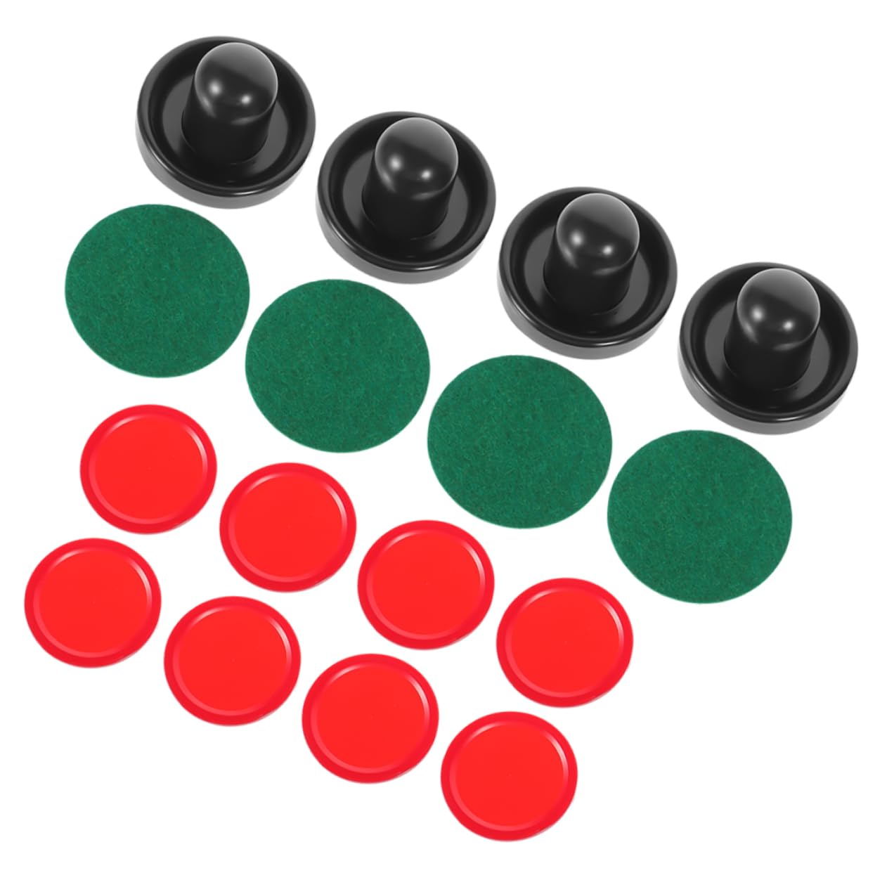 BESTonZON 8ensembles Puck De Hockey sur Air avec Poussoirs Et Rondelles Ensemble De Paddles Rondelles Rouges Et Poussoirs pour Jeux De Table Accessoires De Remplacement pour Hockey sur Glace
