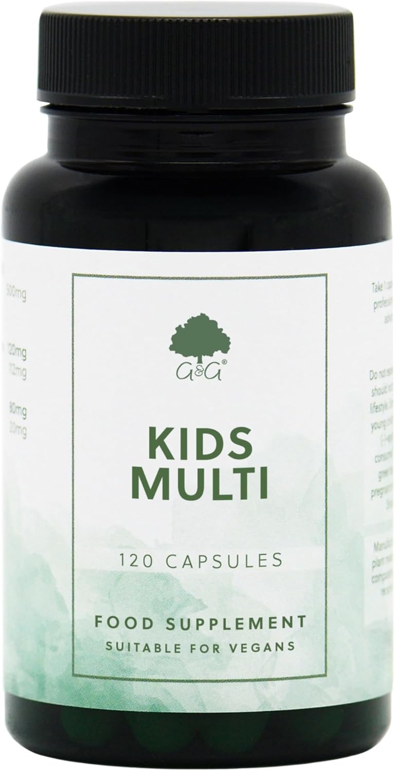 Kids Multivitamin Supplement – Unique Small Vegan Capsules for Little Mouths – 120 Capsules – Non-GMO, Made in The UK – G&G Vitamins
