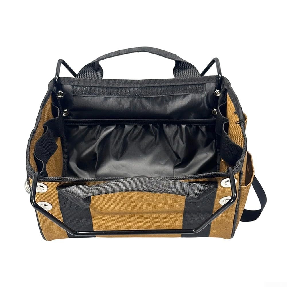 Sac à outils robuste en tissu Oxford 1200D imperméable – Design échelle de fermeture – Solution de rangement spacieuse pour entrepreneurs – Plateau fourre-tout portable