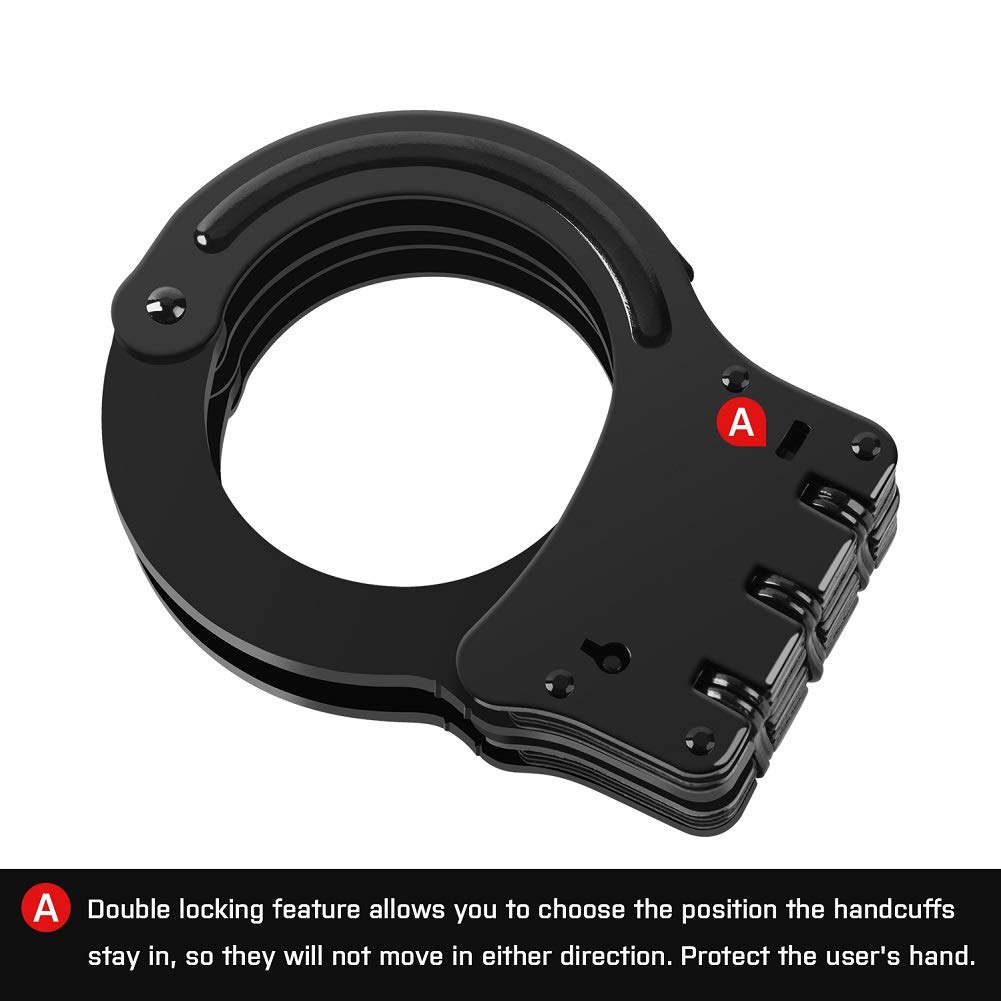 N社2連黒手錠 高強度ステンレス手錠の販売店｜防犯対策ネット