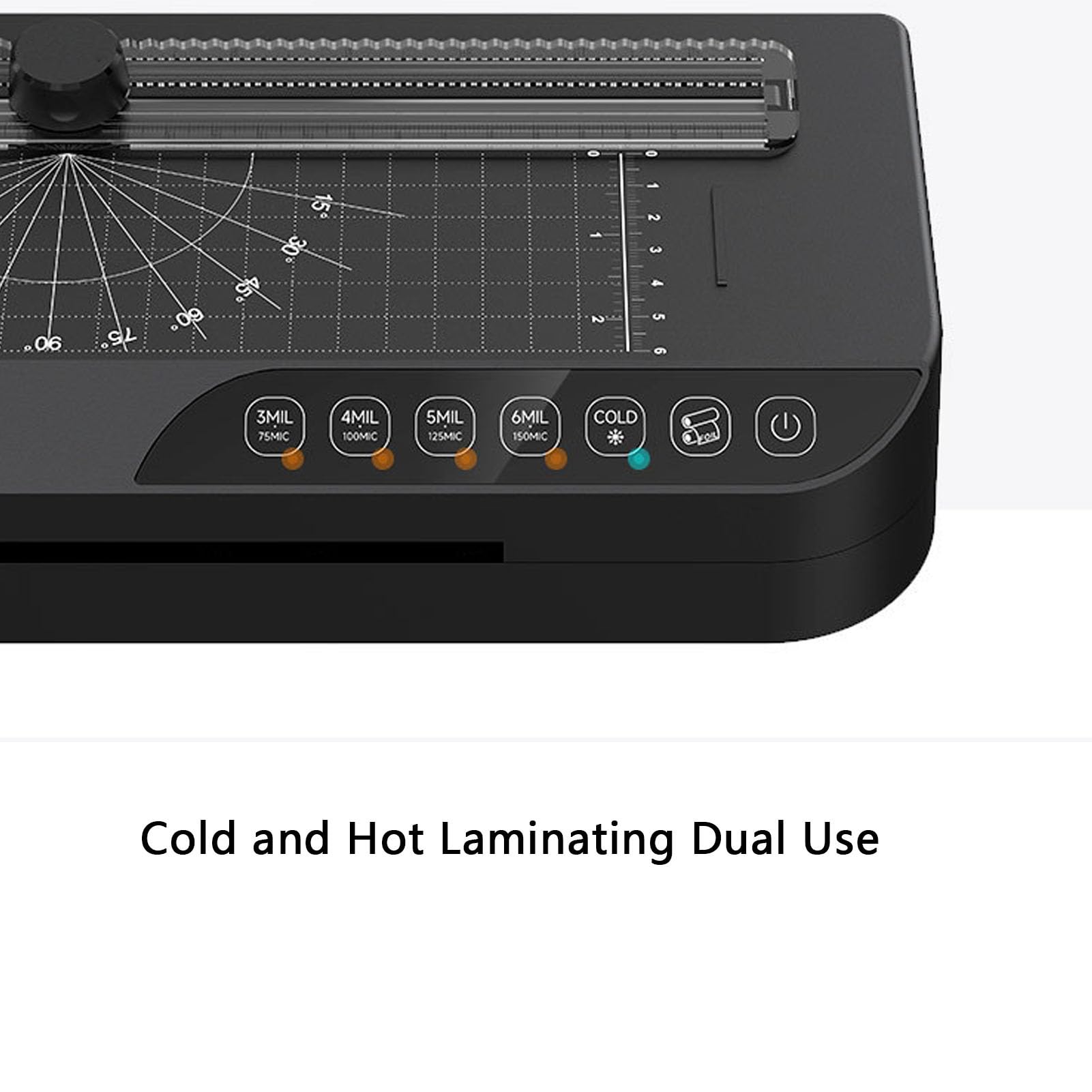 Laminator Fotograficzny z przycinarką, Kompaktowa Maszyna do Laminowania Biurowego, Szybki i Cichy Laminator do Rysowania Menu Dokumentów A4 Poniżej (Marhynchus471rxig0wn-11)