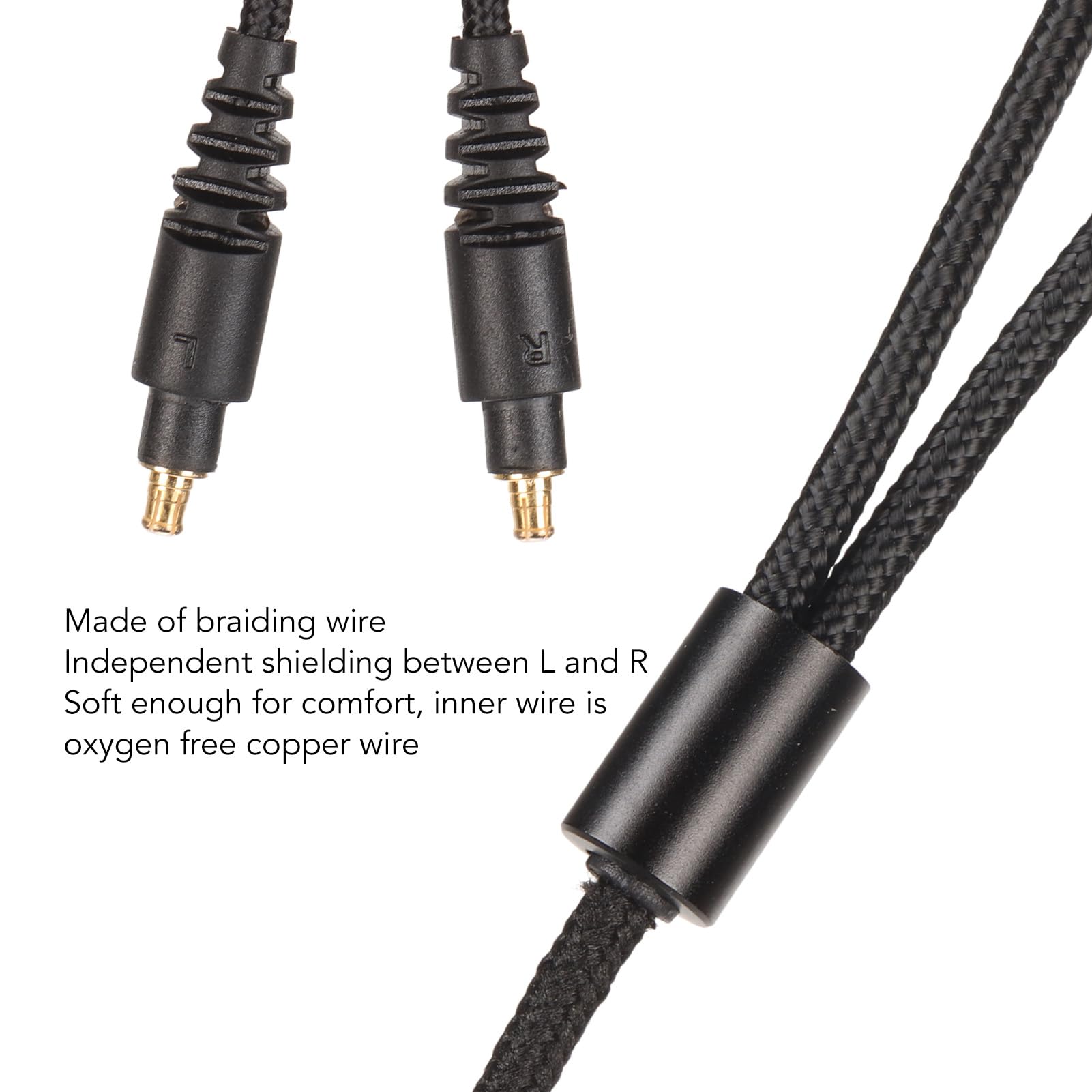 Zamienny Kabel do Aktualizacji Audio 3,5 Mm, Pozłacany Kabel z Oplotem z wtyczką, Przewód Zamienny do Słuchawek ATH MSR7b ATH SR9 ATH ESW990H 3,9 Stopy