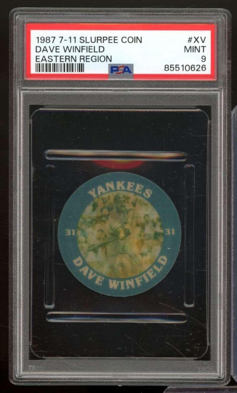 Dave Winfield Card 1987 7-11 Slurpee Coin #Xv PSA 9 - MLB Photomints and Coins