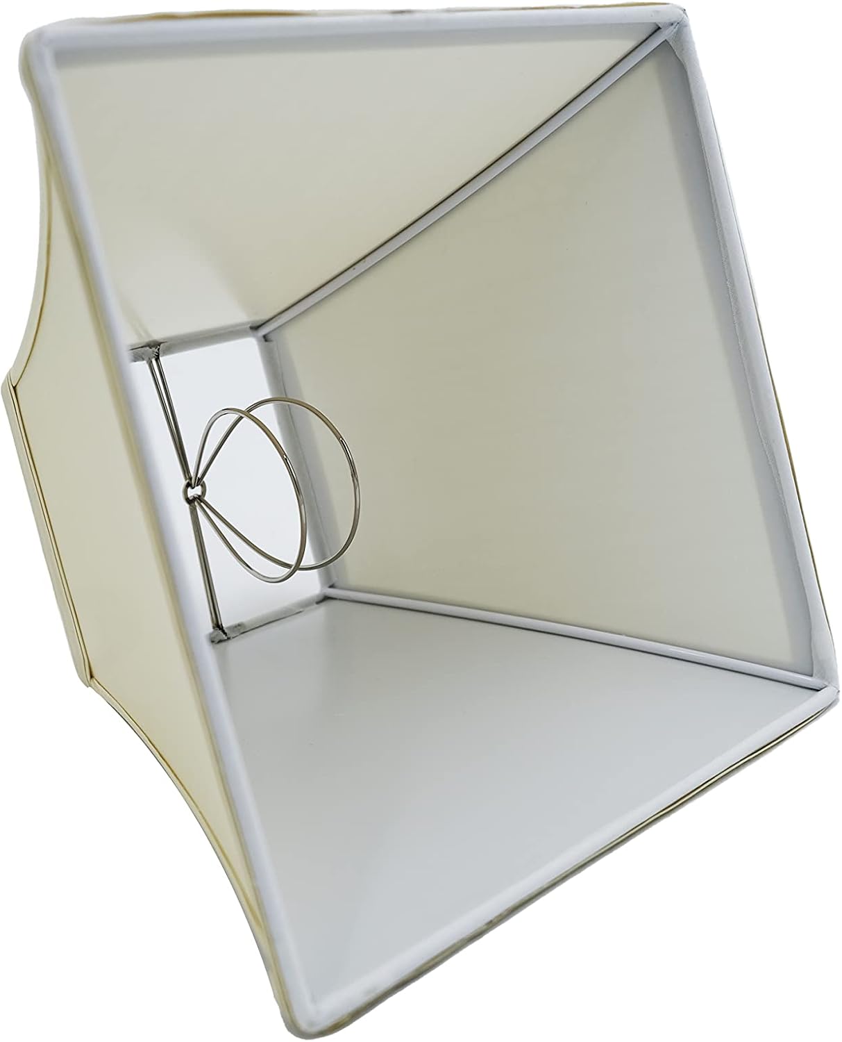 Upgradelights Eggshell 8 Inch Square Bell Clip on Lampshade Replacement (4x8x7)