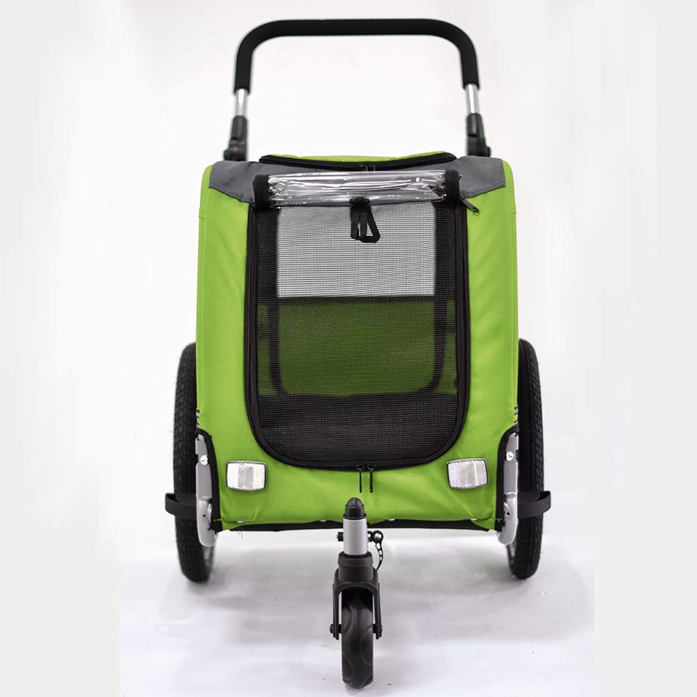 Papilioshop Zeta Fietskar, kinderwagen, vervoer van honden en dieren (groen, L