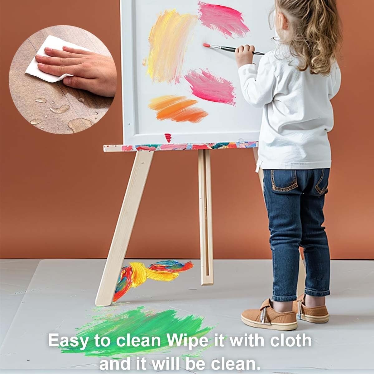 Tapis de Sol Transparent pour Sols Durs, Tapis de Chaise Imperméable de Bureau, Tapis de Protection Antidérapants pour Chambre et Salon 40x60 80x120 120x150cm(90cm x 200cm)