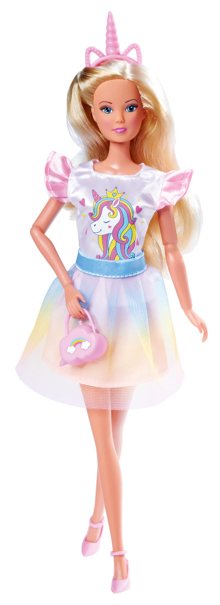 Simba Steffi Love Unicorn Fashion, odzież dla lalek, jednorożec, zestaw ubrań dla lalek o długości 29 cm, bez lalki, 2-krotne sortowanie, tylko jeden artykuł, od 3 lat, 105723555