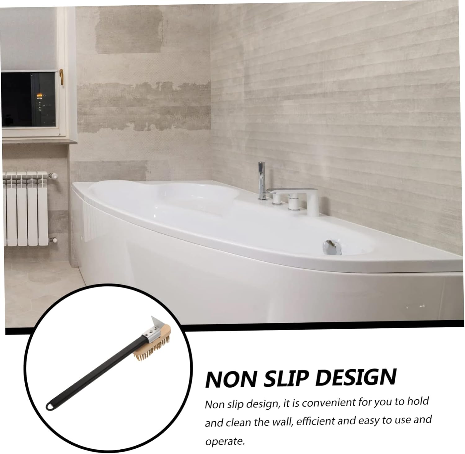 MERRYHAPY 1pc Wire Grill Brush Portable BBQ Cleaning Tool for Oven Kitchen Scrubber Hanging for Easy Storage