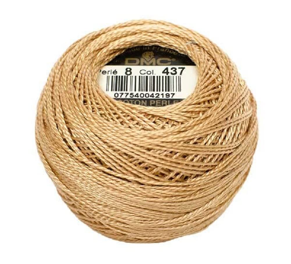 DMC Pearl Cotton Ball Size 8 87yd-Light Tan — image 1
