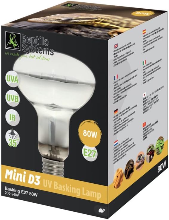 arcadia d3 uv basking lamp 80w