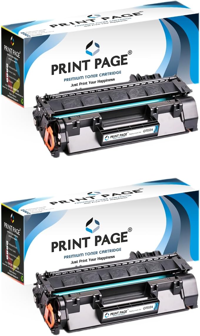 53A Toner Cartridge Compatible for LJ Printers P2014, P2015, P2015dn, P2015x, M2727, M2727nf, 3310, 3370 (Set of 2)