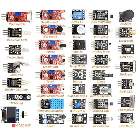DEYUE 38 in 1 Sensor Module kit for Arduino Rapsberry Pi Project Cover