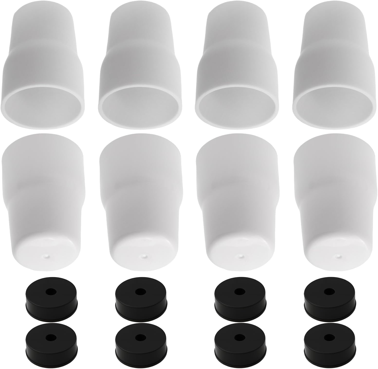 8 Pack Radiator Valve Cap White Plastic Radiator Valve Covers Push-Fit Central Cover Blanking Pipe Cap Universal Replacement Easy To Install ABS Plastic Safeguarding Heating System