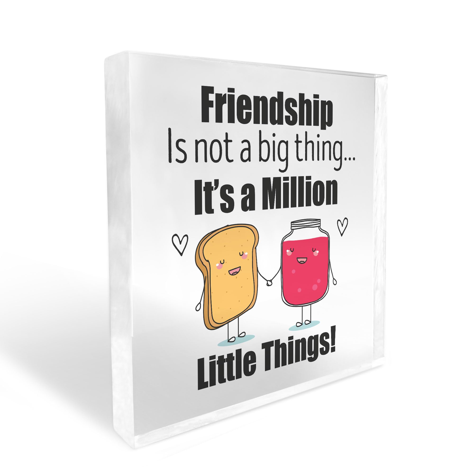 Red Ocean Friendship Plaque - Acrylic Freestanding Plaque - Friendship Gift For Her - Best Friend For Christmas Birthday - Birthday Gift For Friends - Bestie Gifts