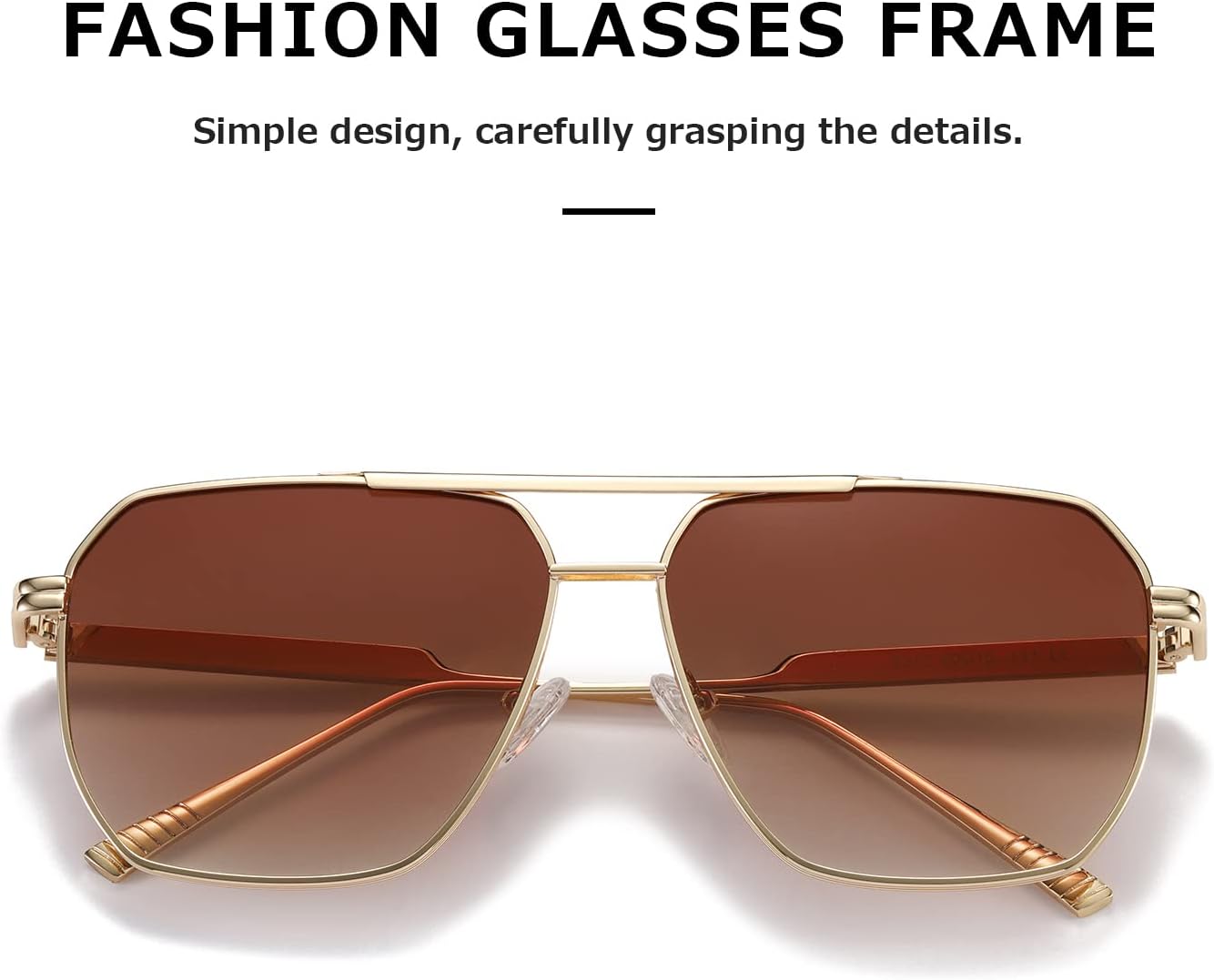 kimorn Polarized Sunglasses Womens Men Retro Oversized Square Vintage Shades Classic Large Metal Sun Glasses K1221 - Image 4